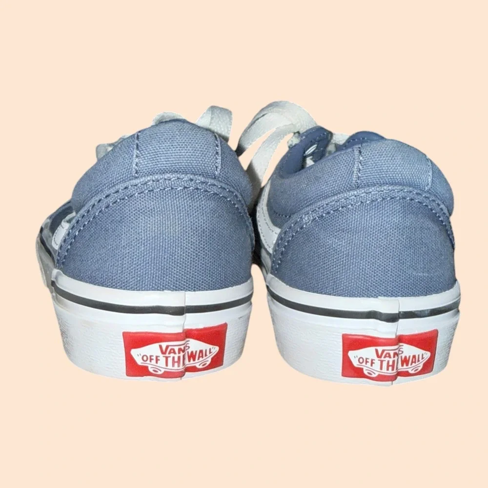 Vans Ward Kids Slate Blue Canvas Low Top Skate Shoes Sneakers Size 13 Youth - Picture 4 of 4